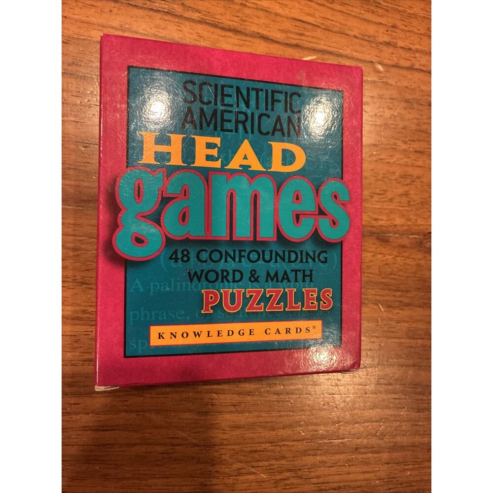 Scientific American: Head Games - 48 Confounding Word & Math Puzzles Know - GOOD